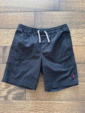 Black Polo Boys Shorts  Size L (14-16)
Elastic and draw string waist